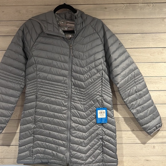 ‼️FIRM‼️ NWT Columbia XL 16/18 powder lite mid jacket tradewinds grey gray - Picture 8 of 14
